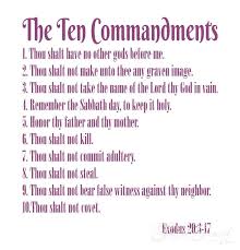 The Ten Commandments Decal For Walls In