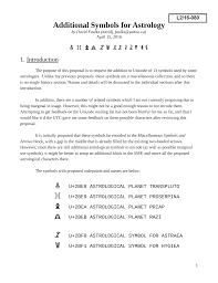 Additional Symbols For Astrology