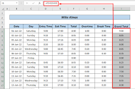 time attendance sheet in excel