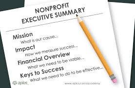 Nonprofit Business Plan Executive Summary Section Aplos Academy