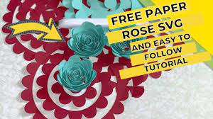 paper rose free rolled flower template
