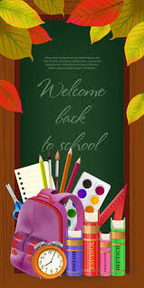 Welcome Back To School Lettering In Frame With Leaves