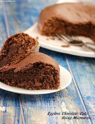 eggless chocolate cake using microwave