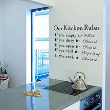 Kitchen Rules Wall Stickers