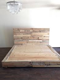 reclaimed wood platform bed in natural