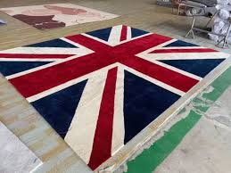 hand tufted wool carpet of uk flag