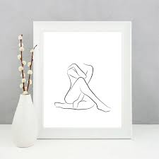 The line for the shoulders should be. Nude Abstract Minimalist Line Art Canvas Prints Female Figure Sketch Modern Woman Body Drawing Painting Picture Home Wall Decor Painting Calligraphy Aliexpress