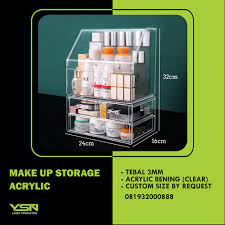 jual make up storage acrylic i kotak