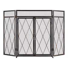 Panel Fireplace Screen With Doors
