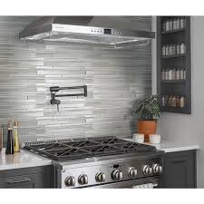Apollo Tile White 11 8 In X 12 2 In Linear Polished Matte Glass Mosaic Tile 5 00 Sq Ft Case