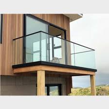 tempered glass and top handrail railing