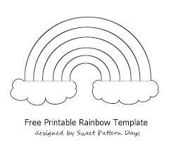 Rainbow Template Printable Sketches And Templets Templates Felt