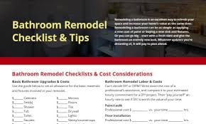 Bathroom Remodel Checklist Tips Mr