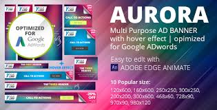 Html5 Animated Banner Templates Aurora By Html5 Banner_ru