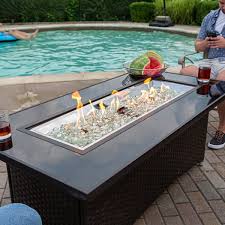 Montego Gas Fire Pit Table Brown