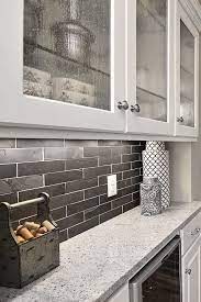 black dark gray slate subway kitchen