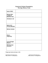 31 Printable Sample Meeting Minutes Forms And Templates