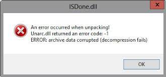 how to fix isdone dll errors when