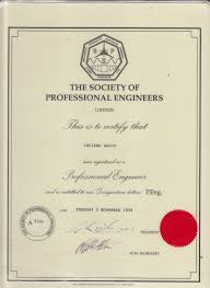 My Society Of Professional Engineers Register Certificate