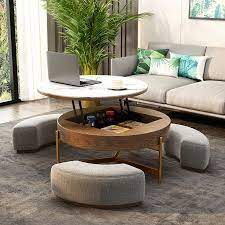 Coffee Table With Storage 3 Ottoman