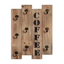Use heavy duty hooks for larger art items. Mk519a J Jackcube Design Coffee Mug Holder Wall Mounted Rustic Wood Cup Organizer With 16 Hooks Hanging Rack For Home Kitchen Display Storage And Collection Kitchen Storage Organisation Home Kitchen Powderhousebend Com
