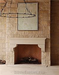 Buff Lueder Limestone Fireplace Mantel