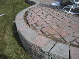 brick paver raised patio steps