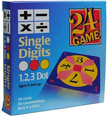 In this game you use 4 cards and arithmetic signs to make a formula that equals 24. Amazon Com 24 Game 48 Card Deck Single Digit Cards Math Game Toys Games
