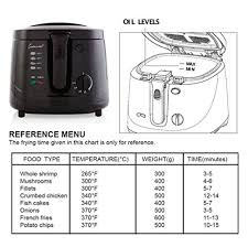 Continental Electric Ce23379 Deep Fryer 2 5 Liter Oil Capacity Cool Touch Body Adjustable Temperature Black