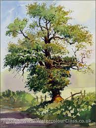 Tree Watercolor Painting Watercolor