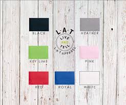 Lat Apparel Color Chart Enchanted By Design