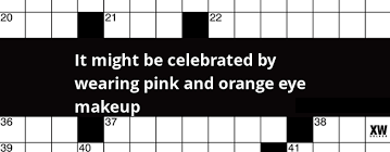orange eye makeup crossword clue