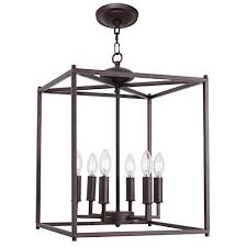 Foyer Chandelier Lighting Farmhouse Light 6 Lights Oil Rubbed Bronze Metal Cage P In 2020 Farmhouse Lighting Farmhouse Light Fixtures Farmhouse Style Lighting Fixtures
