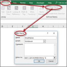 Microsoft Excel Create An Automated List Of Worksheet Names