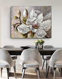 Large Magnolia Painting White Pearl