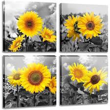 Tatahance Black Background Sunflower