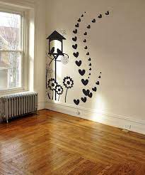 Birdhouse Wall Decal Flowers And