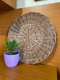 African Large Wicker Wall Basket