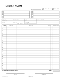 Free Blank Order Form Template Order Form Template Order