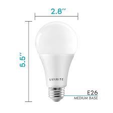 Shop Luxrite A21 Led Bulbs 150 Watt Equivalent 2550 Lumens Enclosed Fixture Rated Dimmable Energy Star E26 Base 4 Pack Overstock 28804594