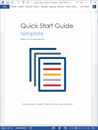 Quick Start Guide Template Ms Word Templates Forms