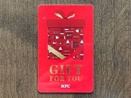 kfc china gift card red gift box
