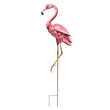Pink Metal Flamingo Garden Stake 42 3