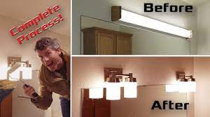 how to replace a bathroom vanity light