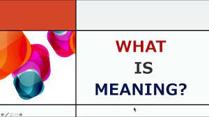 what is meaning you