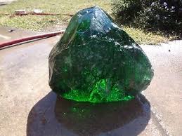 Glass Rock Slag Pretty Clear Green 53