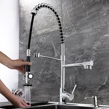 polished chrome kitchen sink faucet