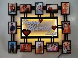 Happy Marriage Led Collage Photo Frame
