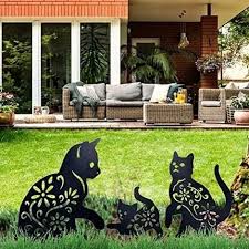 Cat Yard Art Garden Decorative Metal