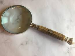 Large Antique Horn Handle Magnifying